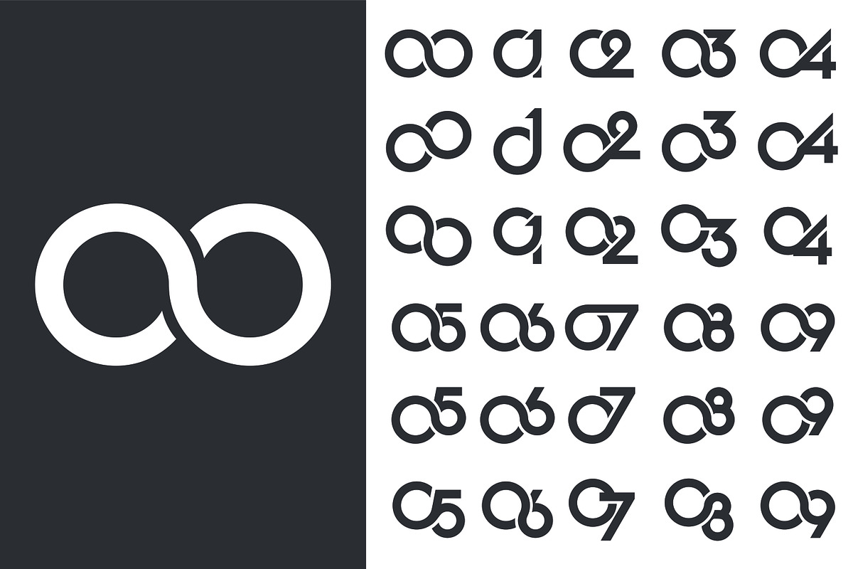 number 01 to 09 logo designs., a Branding & Logo Template by BARONSTD (Photo 2 of 3)