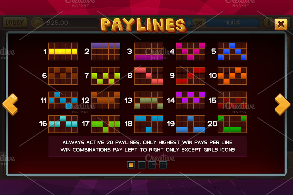 Pin-Up Girls Slots Game Kit, a Background Graphic by Saranai Store (Photo 7 of 10)