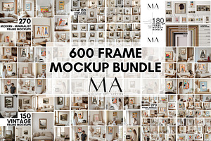 600 Frame Mockup Mega Bundle, a Household Mockup by Mockup Art Atelier