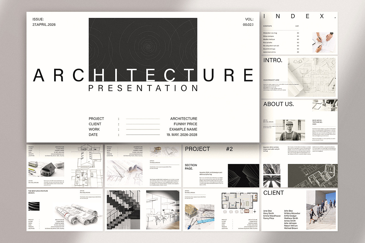 Architecture Presentation Template, a Presentation Template by E-Type (Photo 1 of 6)