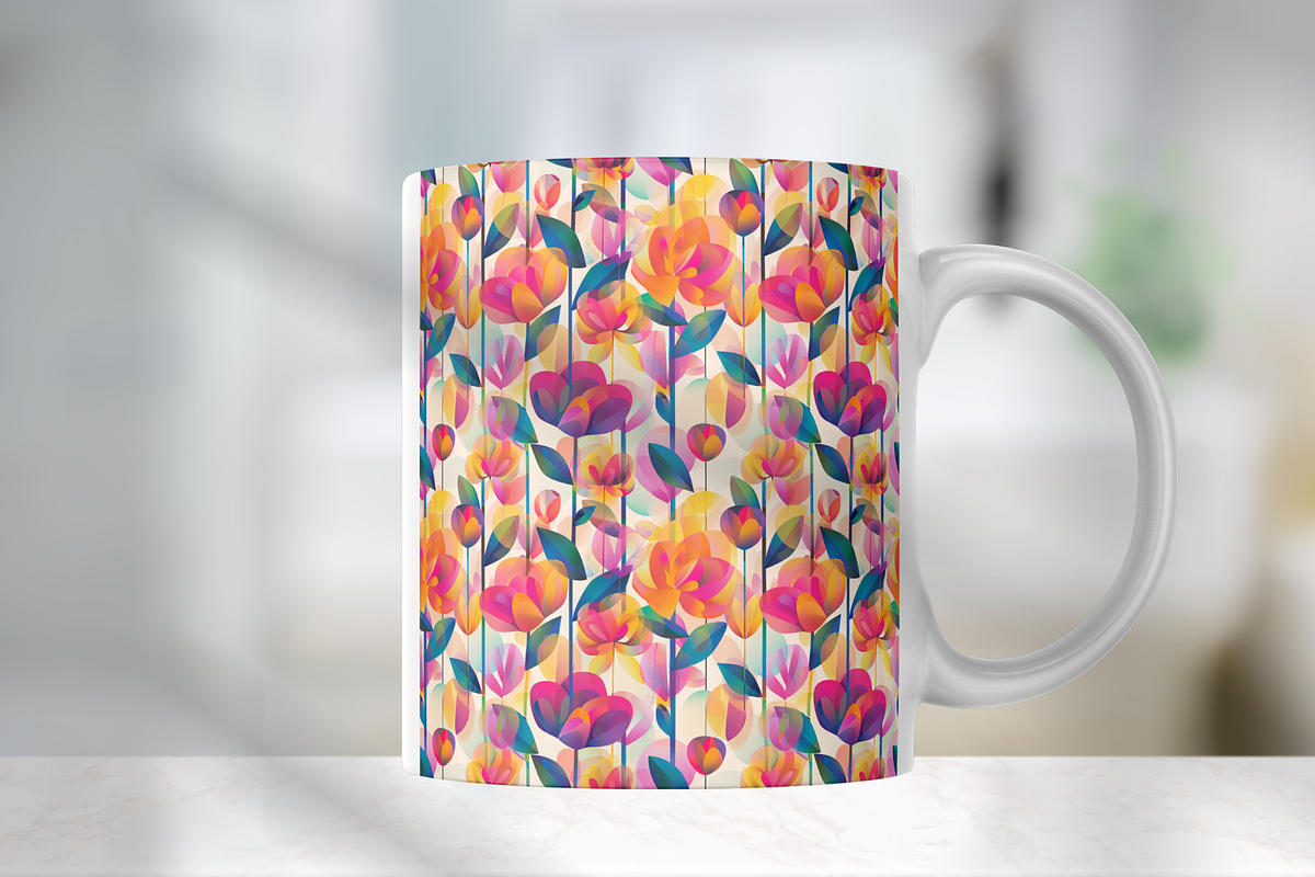 Modern Floral and Geometric Patterns, a Pattern Graphic by Colorsfav (Photo 5 of 8)