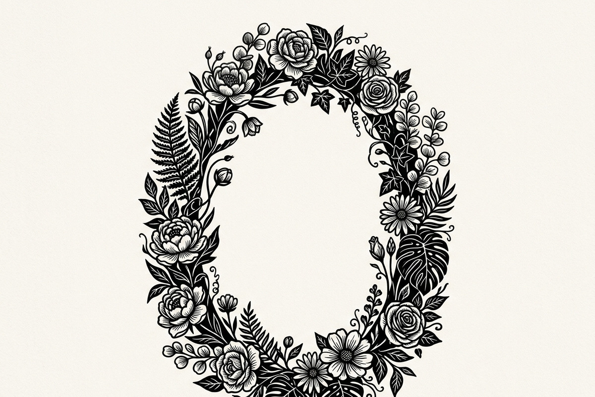 50 Elegant Floral Oval Mirror Frame, a Decorative Illustration by Amazin_art (Photo 22 of 26)