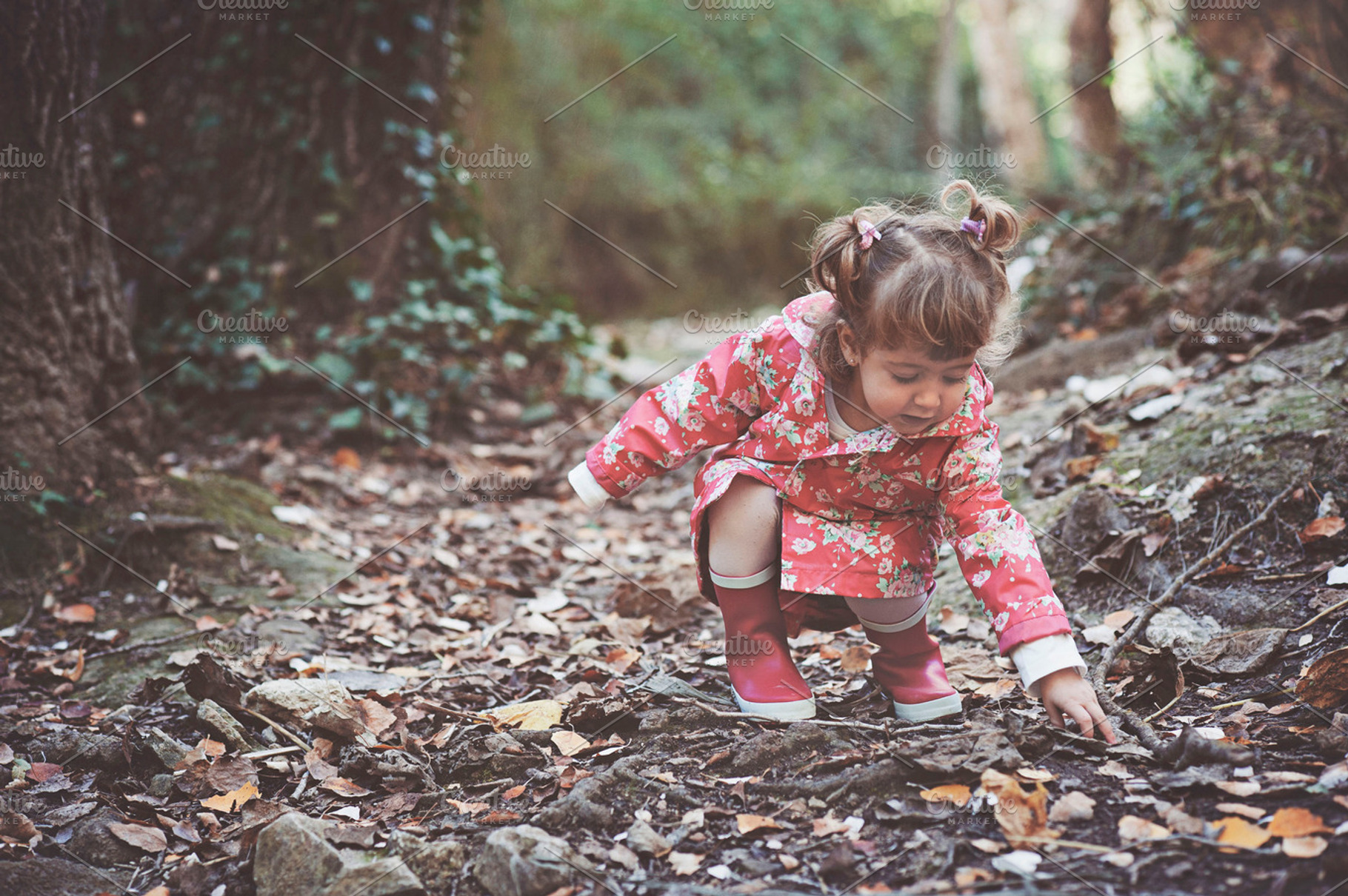 Little girl in the forest featuring path, garden, and nature, a Person Photo by Polako´s World