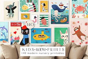 Nursery Art Prints Bundle - 140+