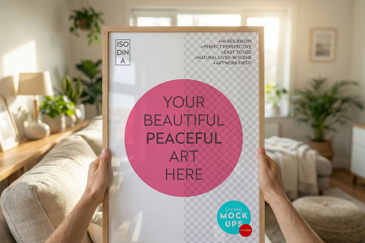ISO Poster Frame Mockup, a Mockup by DesignRocket (Photo 7 of 7)