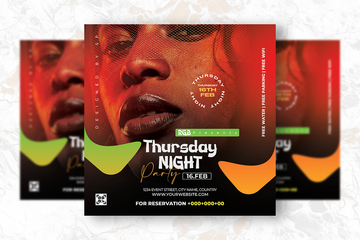 Thursday Party Flyer Design Template, a Flyer Template by Shajib Shikder (Photo 2 of 2)