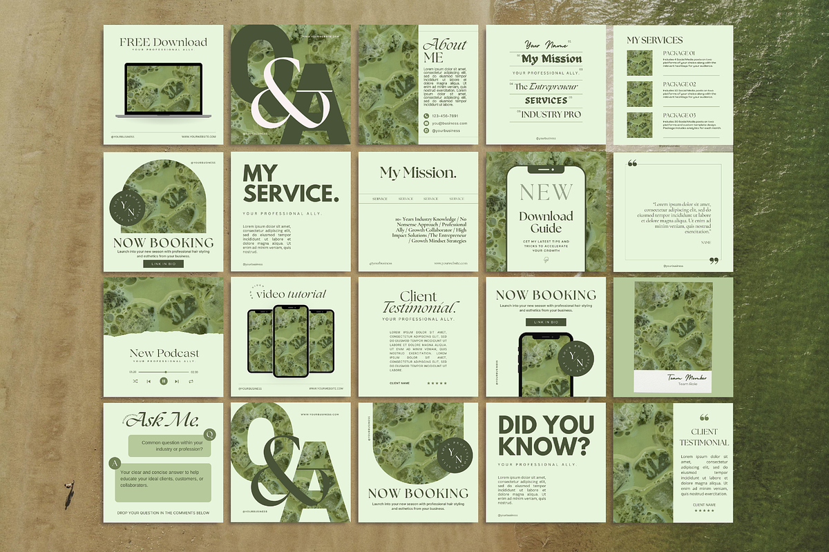 Matcha Green Branding Kit, a Social Media Template by The Flossy Finch (Photo 15 of 18)