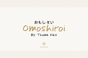Omoshiroi, a Handwritten Font by TEKNIKE
