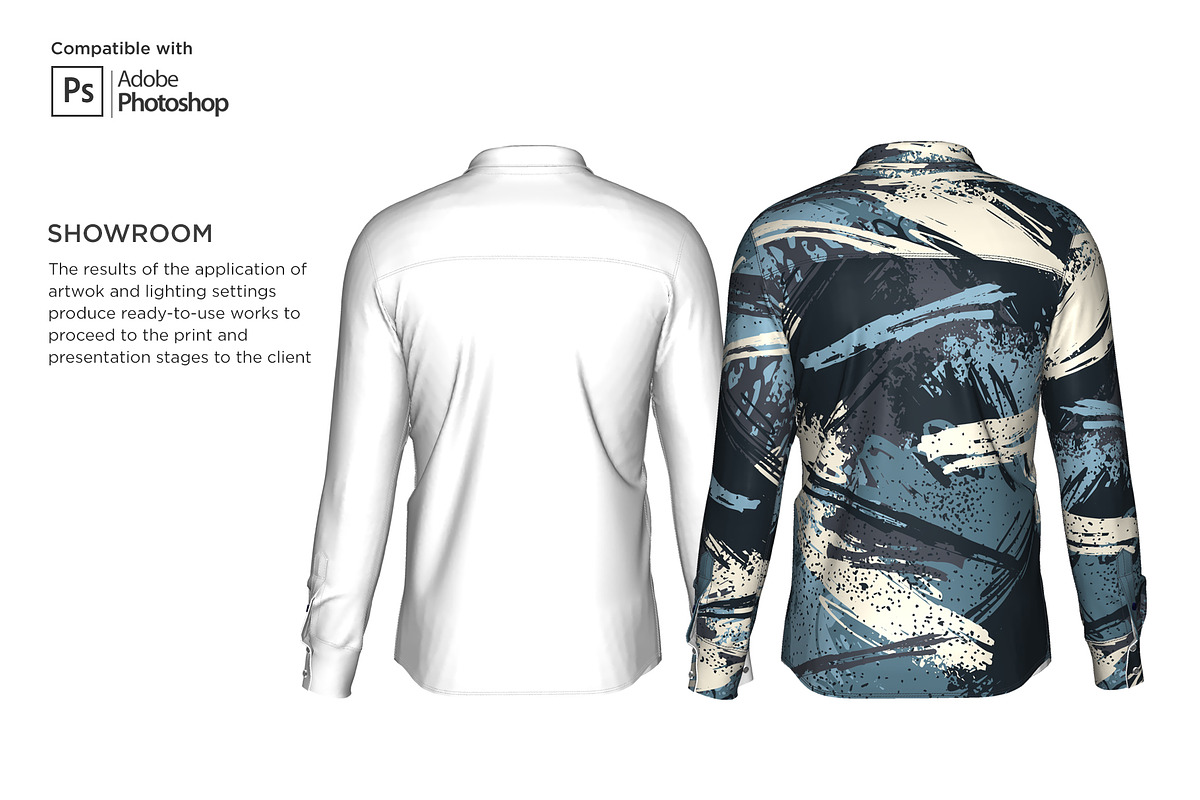 3D Men's  Dress Shirt LS Mockup, a Shirt Mockup by Mildstudio (Photo 9 of 14)