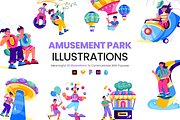 Amusement Park Illustrations, a Duotone Icon by Prosymbols (Thumbnail 1 of 8)