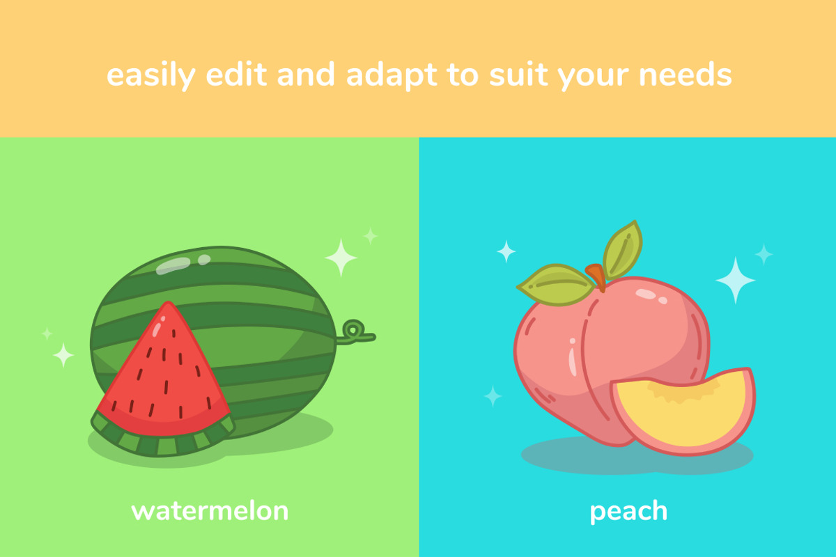 Fresh Fruit Sliced v1, an Illustration by Brandearth RRGraph (Photo 2 of 6)
