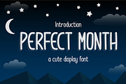 Perfect Month - a Cute Display Font, a Sans Serif Font by Nian Keun Studio (Thumbnail 1 of 10)