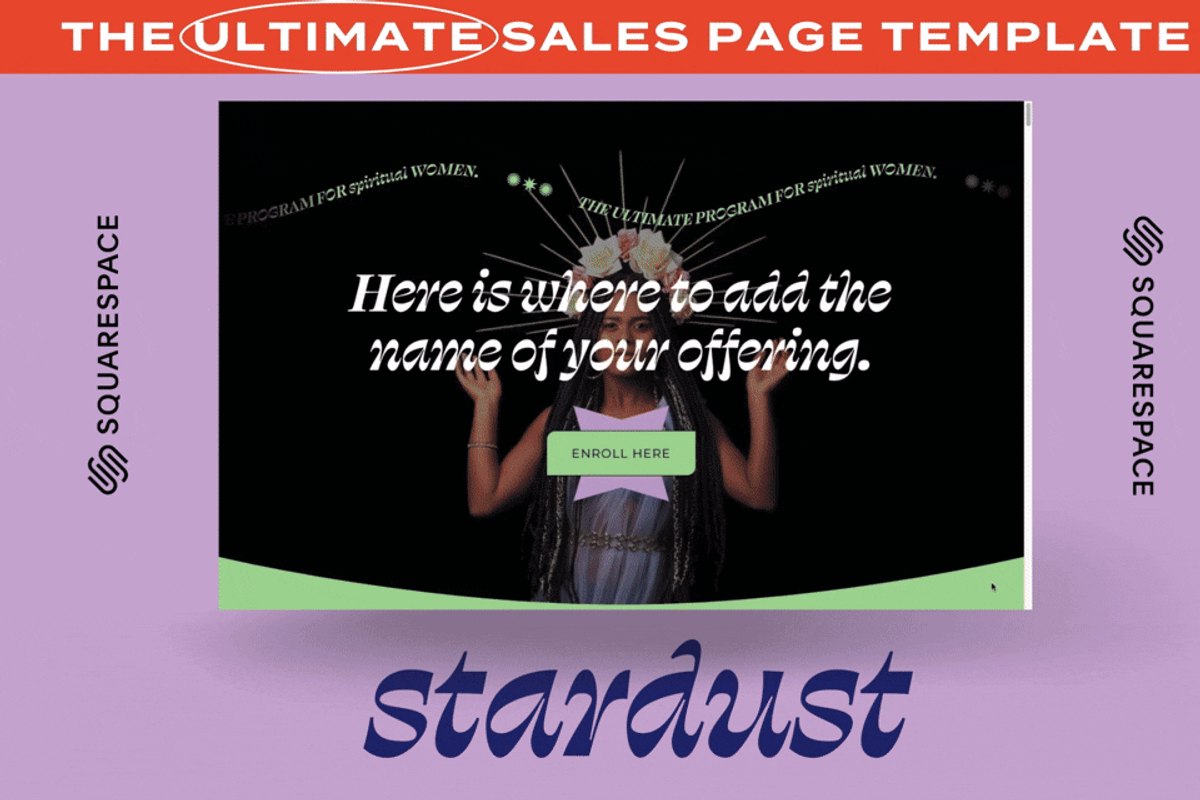 Stardust Squarespace Sales Template, a Squarespace Template by The Humanista Co. (Photo 3 of 3)