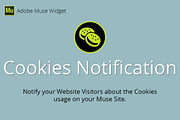 Cookies Notification Muse Widget, a Plug-in Add-On by MuseTemplatesPro (Thumbnail 1 of 2)