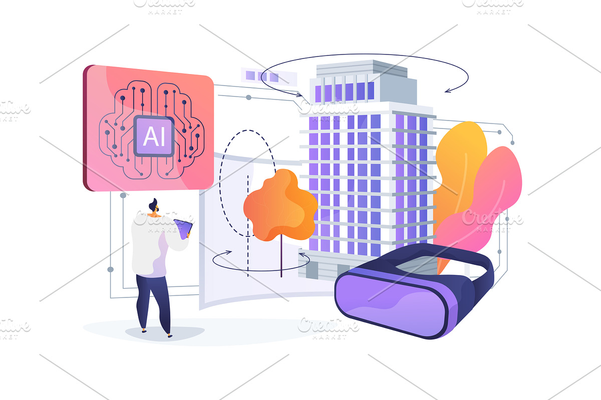 AI-Driven 3D Modeling abstract, a Technology Illustration by Visual Generation