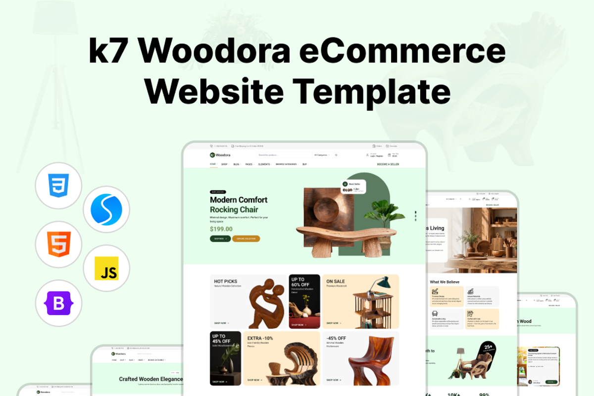 Woodora - Wooden Furniture Template, a HTML Template by Codeflicks (Photo 1 of 2)