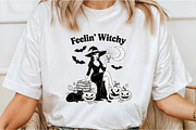 Halloween Vintage Witch Feelin Witch, an Illustration by DreamCafeArt (Thumbnail 2 of 7)