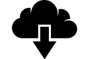 Cloud Download Silhouette, a Technology Illustration by abu67222 (Thumbnail 9 of 13)