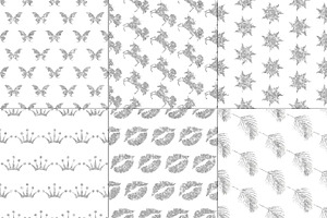 Silver Seamless Pattern Overlay