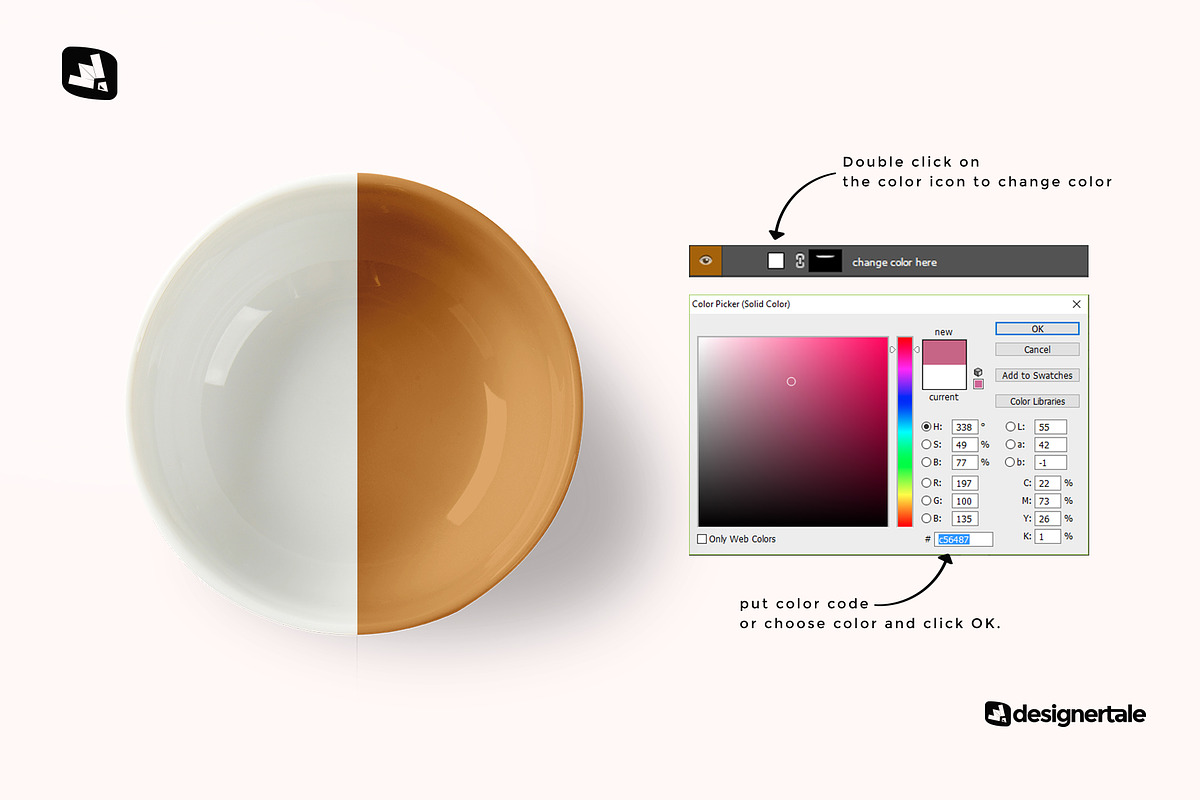 Top View Deep Ceramic Bowl Mockup, a Product Mockup by Designertale (Photo 3 of 11)