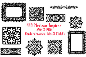 Mexican Inspired Frames Borders Tile