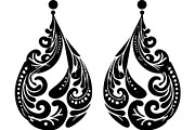 Black Ornamental Earrings SVG Set, an Object Graphic by jahid234 (Thumbnail 13 of 13)