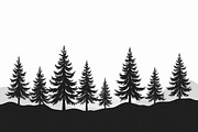 Pine Forest Silhouette Bundle, an Object Graphic by balal (Thumbnail 4 of 16)