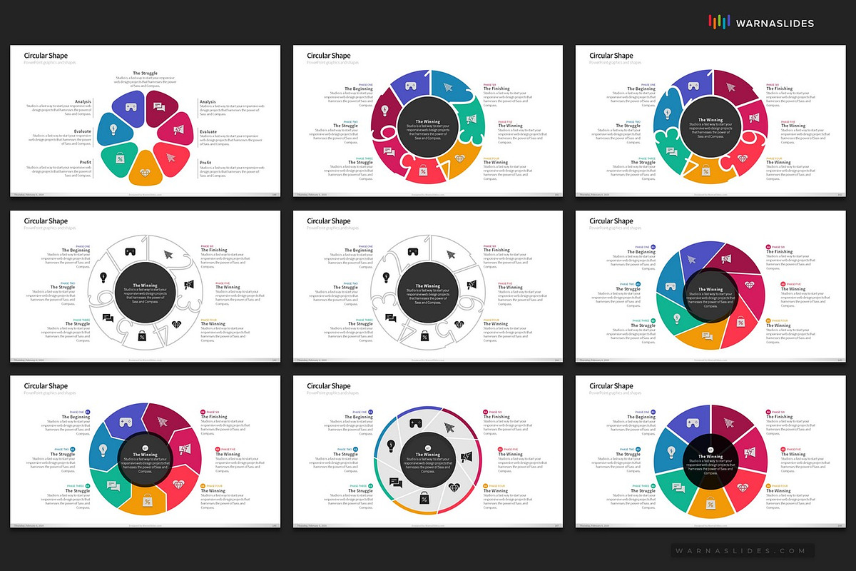 PowerPoint Process Cycle Templates
