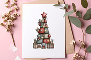 Whimsical Christmas Tree Clipart, a Transportation Illustration by SinaCreation (Thumbnail 7 of 9)