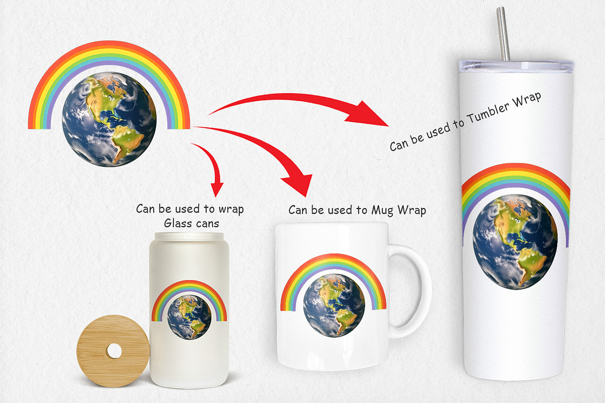 Earth Rainbow Clipart, a Graphic by Artnoy (Photo 3 of 5)