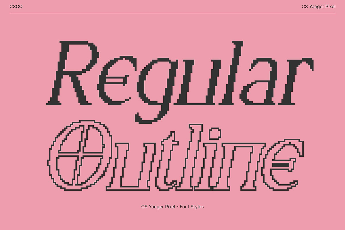 CS Yaeger Pixel, a Serif Font by Craft Supply Co. (Photo 3 of 8)
