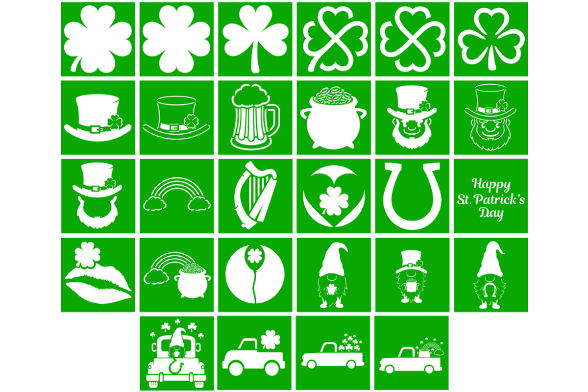 St Patrick Digital Stencil Bundles., an Object Graphic by Doodle Cloud Studio (Photo 2 of 2)