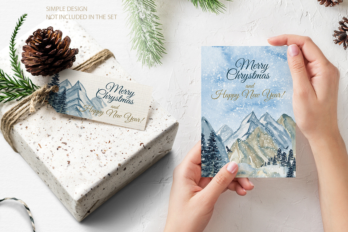 Winter Forest Mountain Gold, an Object Graphic by svetlanaARTdreams (Photo 7 of 16)