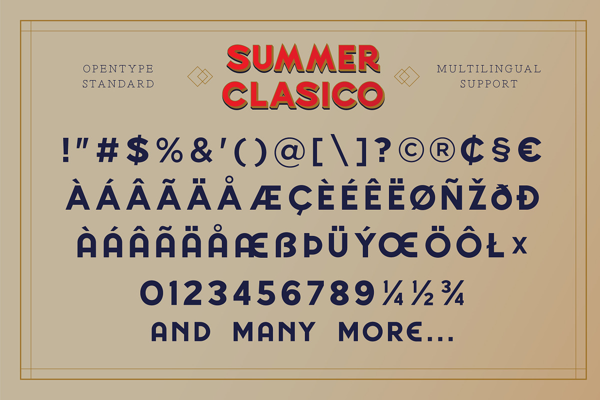 SUMMER CLASICO - Vintage Font, a Sans Serif Font by Konstantine Studio (Photo 9 of 9)