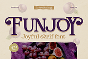Funjoy, a Serif Font by Burntilldead (Thumbnail 1 of 12)