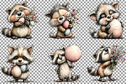 Whimsical Easter Raccoon Clipart, an Illustration by Sublimation Artist (Thumbnail 3 of 7)
