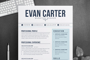 Modern & Professional Resume / CV