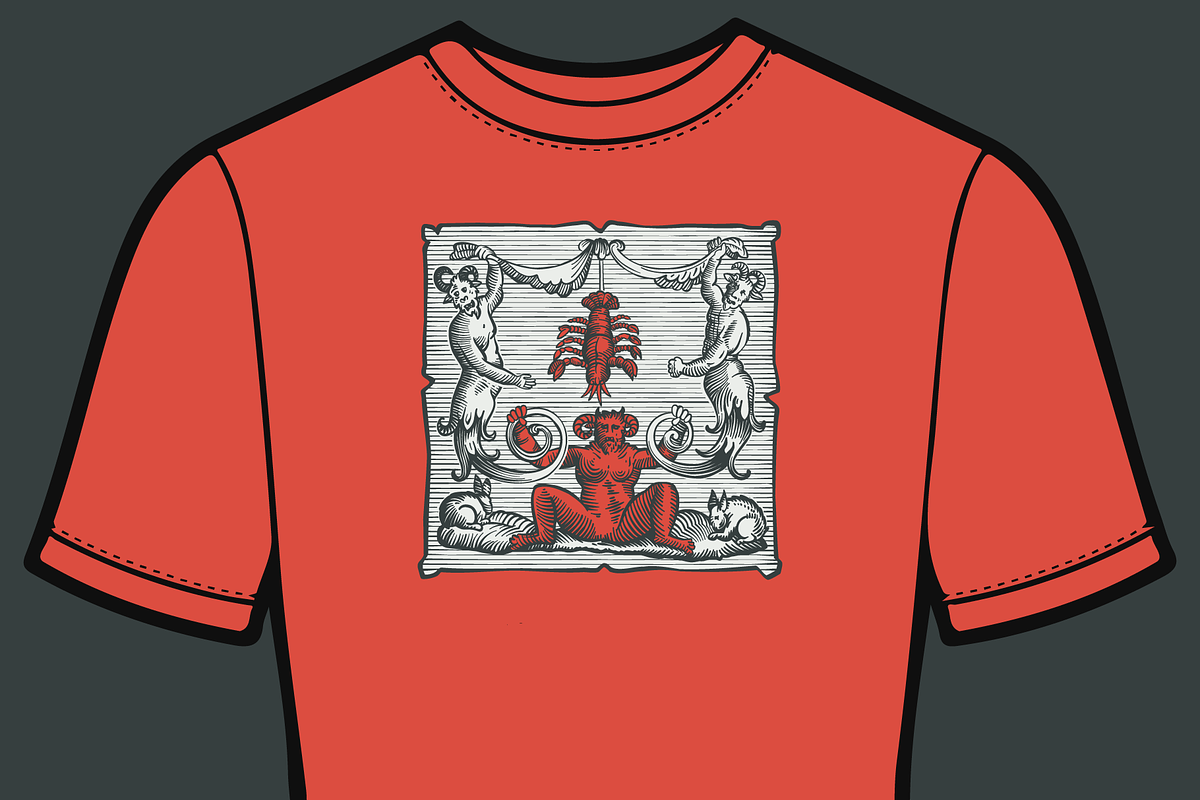Devil's medieval initials, drop caps, a Decorative Illustration by kaer_shop (Photo 7 of 7)