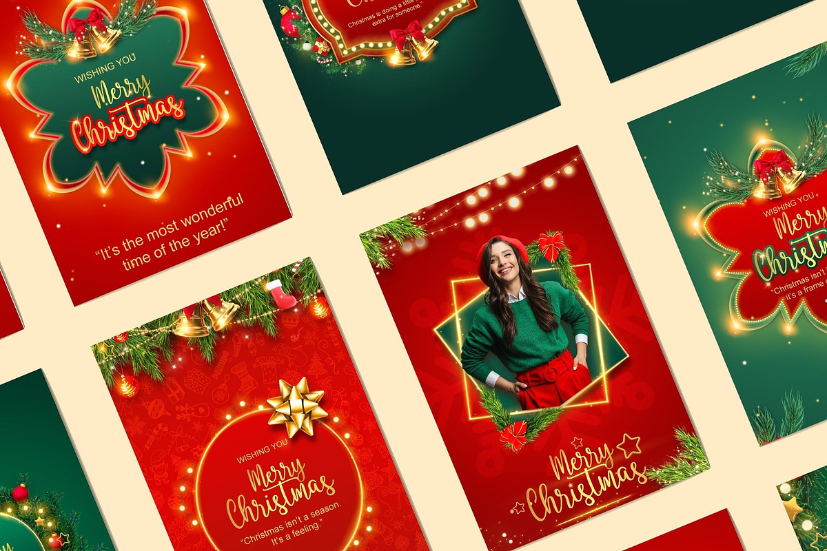 9 Christmas Instagram Stories Bundle, a Social Media Template by Creative Designs (Photo 2 of 2)