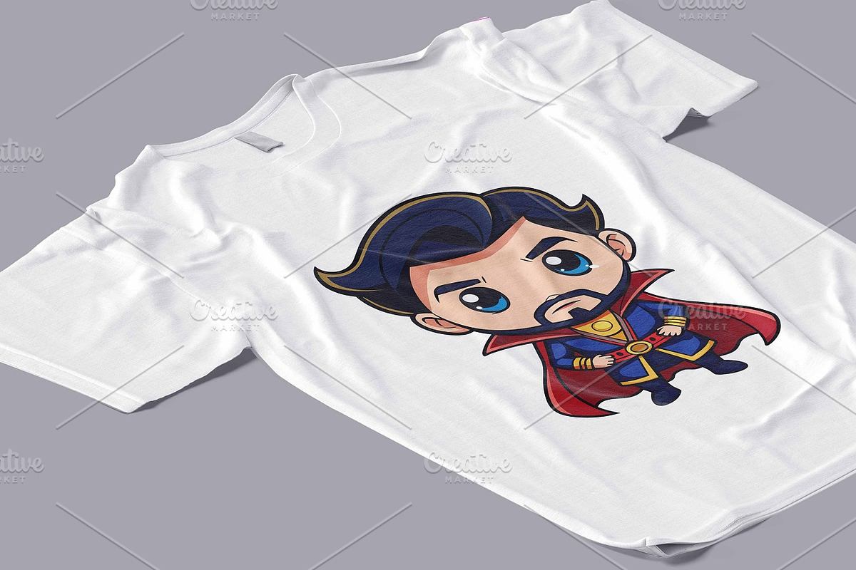 Chibi Superhero Vector Bundle, a Person Illustration by FancyDesignStudio (Photo 6 of 7)