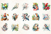 Summer Parrot Sublimation Clipart, an Illustration by DreamCafeArt (Thumbnail 3 of 4)