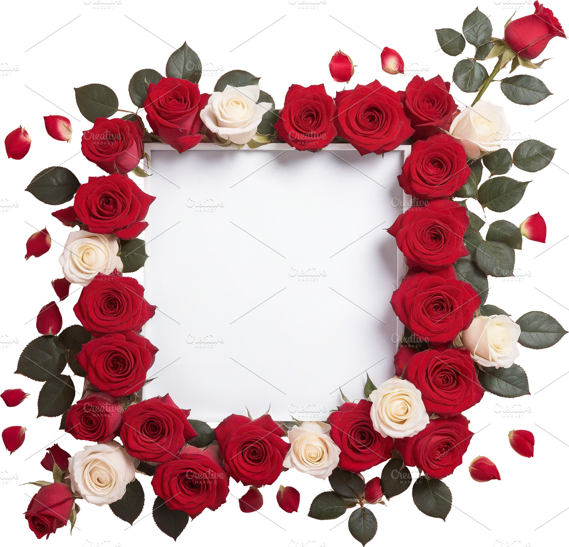 A frame of rose flowers, an Arts & Entertainment Photo by itakdalee
