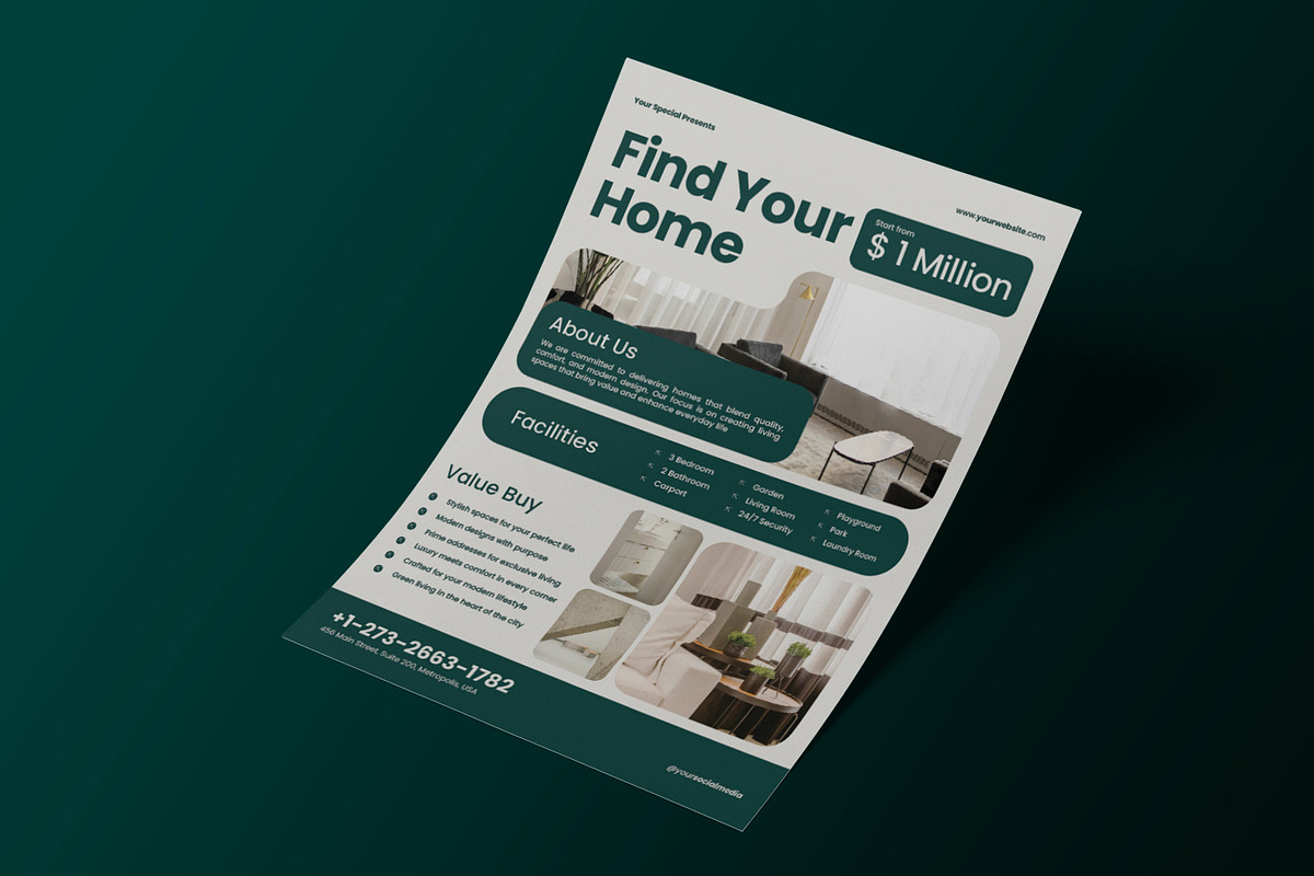 Green Real Estate Flyer preview 2