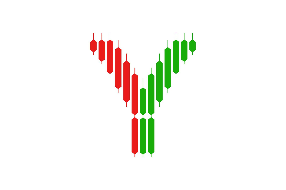 Letter Y Candlestick Chart Logo, a Branding & Logo Template by Buqancreative