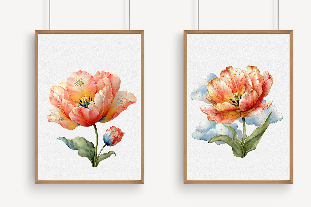 Spring Tulip Flowers Clipart, an Illustration by Libby Wishes (Photo 5 of 6)