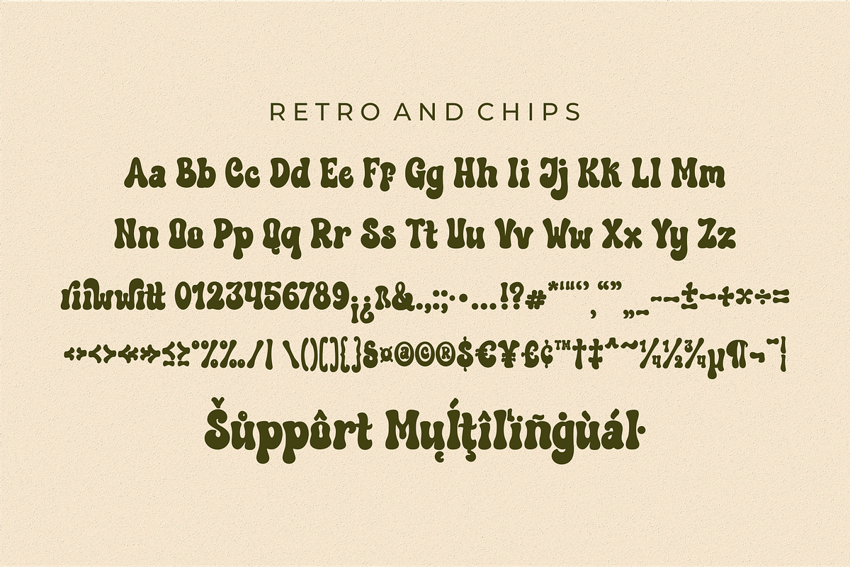 Retro and Chips - Retro Display Font, a Sans Serif Font by Ainun Jinan (Photo 9 of 11)