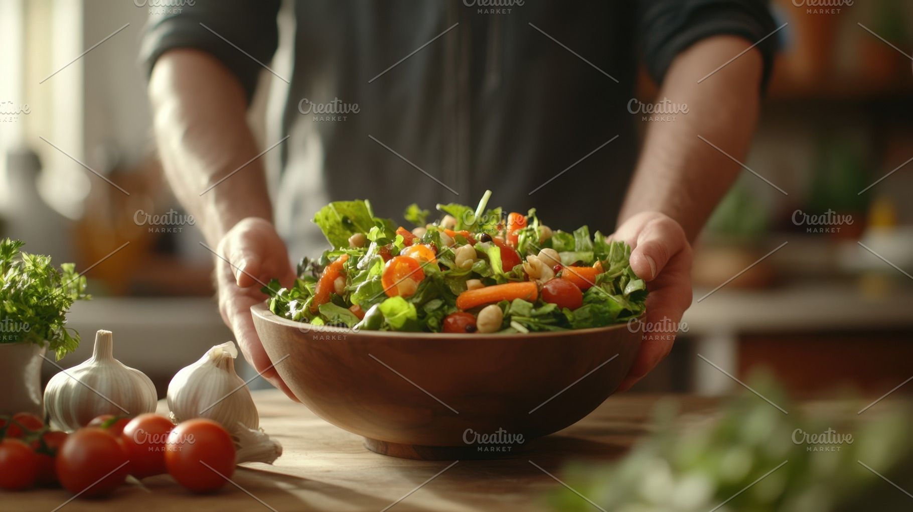 Make fresh salad at home, a Photo by Beautiful things