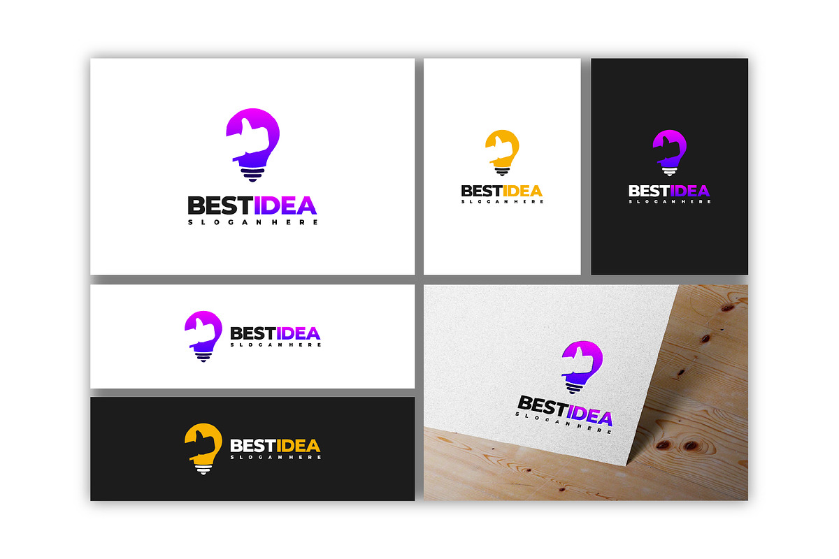 Set of Best Idea logo designs, a Branding & Logo Template by Lucky Creative (Photo 5 of 5)