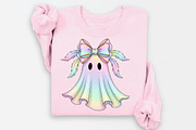 Iridescent Ghost Pumpkin PNG, an Illustration by Watercolor design (Thumbnail 3 of 3)