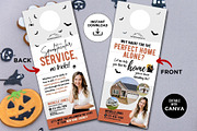 Halloween Real Estate Door Hanger, a Marketing Template by CreativeVinesStore (Thumbnail 3 of 4)